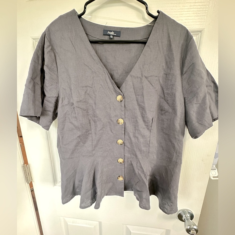 Navy baby-doll shirt